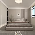 Bright Modern Living And Dining Room Interior With Full TV Wall And Round Coffee Tables