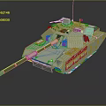 Modern Military Tank With Long Barrel Turret And Armored Body Design