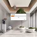 Modern aisle tree sculpture 3d model