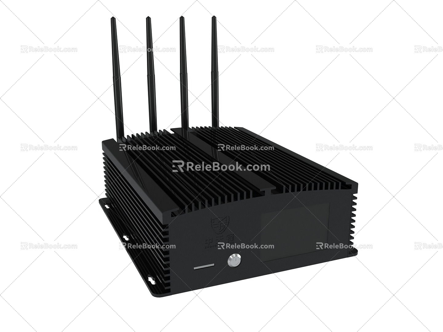 Antenna Router Electric Box Chassis Black Signal Box Rectangular Chassis Ordinary Chassis 3d model