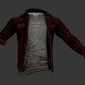 Red Plaid Shirt With Gray T Shirt Casual Layered Outfit And Rolled Sleeves