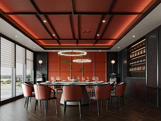 New Chinese Box Restaurant Box Club Box Hotel Box 3d model