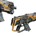 modern submachine gun 3d model