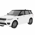White Range Rover SUV Exterior Design With Front Rear View Black Wheels 3d model