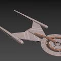 Detailed Star Trek Enterprise Spaceship 3D Model With Futuristic Design Render