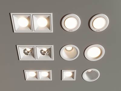 Modern downlight spotlight combination downlight spotlight 3d model