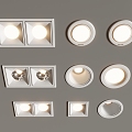 Modern downlight spotlight combination downlight spotlight 3d model