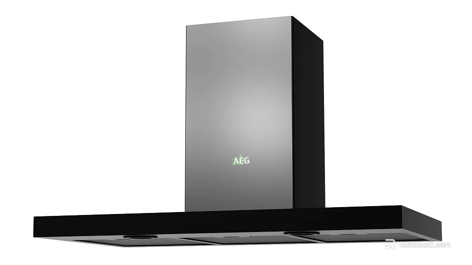 NEG Modern Kitchen Range Hood Appliance With Sleek Black Contemporary Design 3d model 