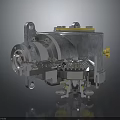 Precision Mechanical Equipment With Silver Housing Gold Components And Gear Mechanism