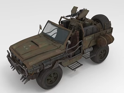 Industrial LOFT Jeep Armed Jeep 3d model Industrial LOFT Jeep Armed Jeep 3d model