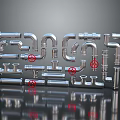 Industrial Silver Metal Pipe Fittings With Various Shapes Elbows Tees And Red Valves
