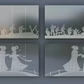 Creative Silhouette Art Designs With Sports Figures Classical Characters And Grid Backgrounds