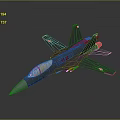 Gray Military Fighter Jet Weapon 3D Model Showcasing Detailed Design And Side View