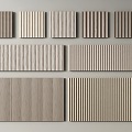 Wall board Grille board Wood veneer Decorative board Wall board Background board 3d model