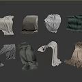 Collection Of Various Colored Scarves In Different Styles And Folds