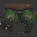 Commercial Equipment With Two Green Gas Cylinders In Brown Leather Case And Metal Valves
