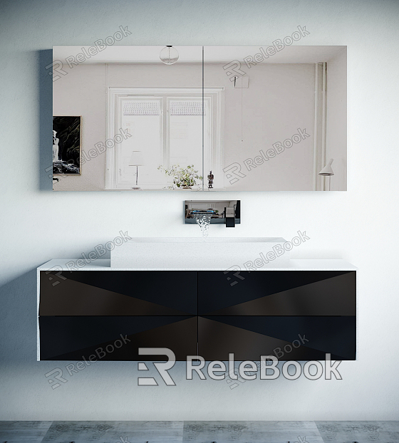 Modern wash basin wash basin mirror combination model