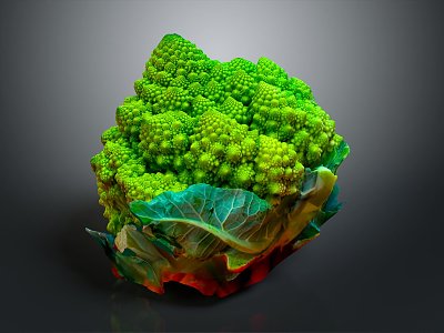 Modern Cauliflower Roman Cauliflower Vegetables Fruits and Vegetables Fresh Fruits and Vegetables 3d model