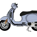 Stylish Light Blue Camouflage Scooter With Black Seat And Gold Shock Absorber