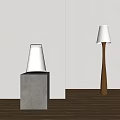 Modern lighting combination floor lamp table lamp 3d model
