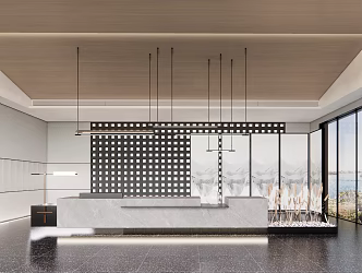 Modern Front Desk Hotel Front Desk 3d model