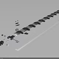 Linear Modular Industrial Equipment With Multiple Units And Assembly Components