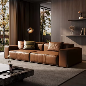 Italian Light Luxury Minimalist Home Living Room 3d model