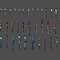 Various brushes low die fbx 3d model