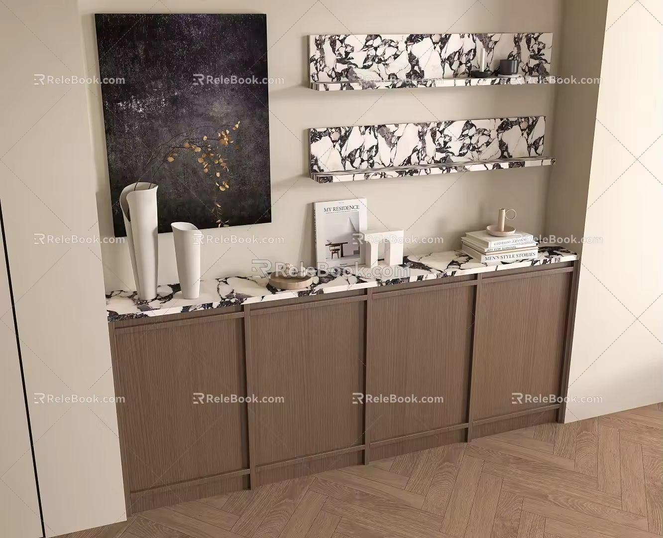 Middle Style Sideboard 3d model