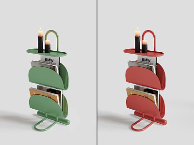 Modern Decorative Bookshelf With Multi Tiered Shelves For Home Office And Living Room 3d model