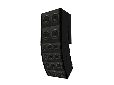 High Performance Black Speaker System Featuring Multiple Audio Drivers For Superior Sound 3d model