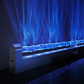 Decorative Light With Blue Flame Effect Mounted On Metal Bracket And Projected Patterns