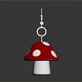 Cute Mushroom Shaped Red Earrings With White Spots For Daily Accessories