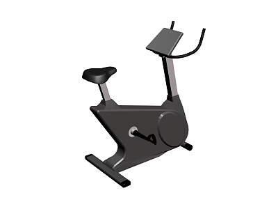 Black Stationary Exercise Bike With Digital Display Ergonomic Handlebars And Adjustable Seat For Home Fitness 3d model