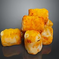 Golden Fried Pastries Stacked With Crispy Texture And Sugar Glaze