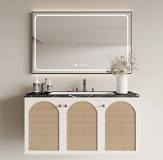 French retro bathroom cabinet 3d model