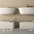 Modern Bathtubs With Wall Mounted And Floor Standing Designs Faucets Accessories And Slippers
