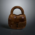 Vintage Rusty Padlock With Antique Design For Household Security And Decor