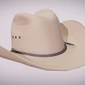 Beige Wide Brim Hat With Gray Band And Side Accents For Casual Outdoor Wear