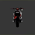 Sleek Red and White Motorcycle With Black Seat Sporty Design and Shiny Wheels