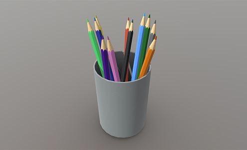 Modern Pencil Case Brush Pencil Case 3d model