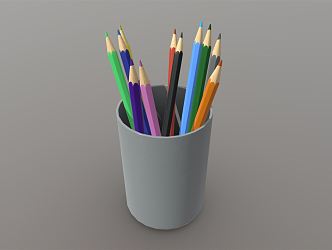 Modern Pencil Case Brush Pencil Case 3d model