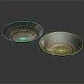 Two Decorative Metal Bowls With Intricate Patterns For Home Decoration