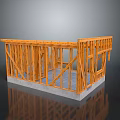 Building Construction Wooden Frame Structure With Concrete Foundation And Floor