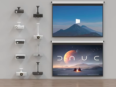 Office Electronics Projectors And Projection Screens 3d model