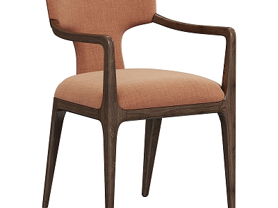 Wooden Upholstered Fabric Dining Table Armchair model