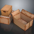 Household Storage Cardboard Boxes Stacked And Open With Durable Design For Organizing Home Items