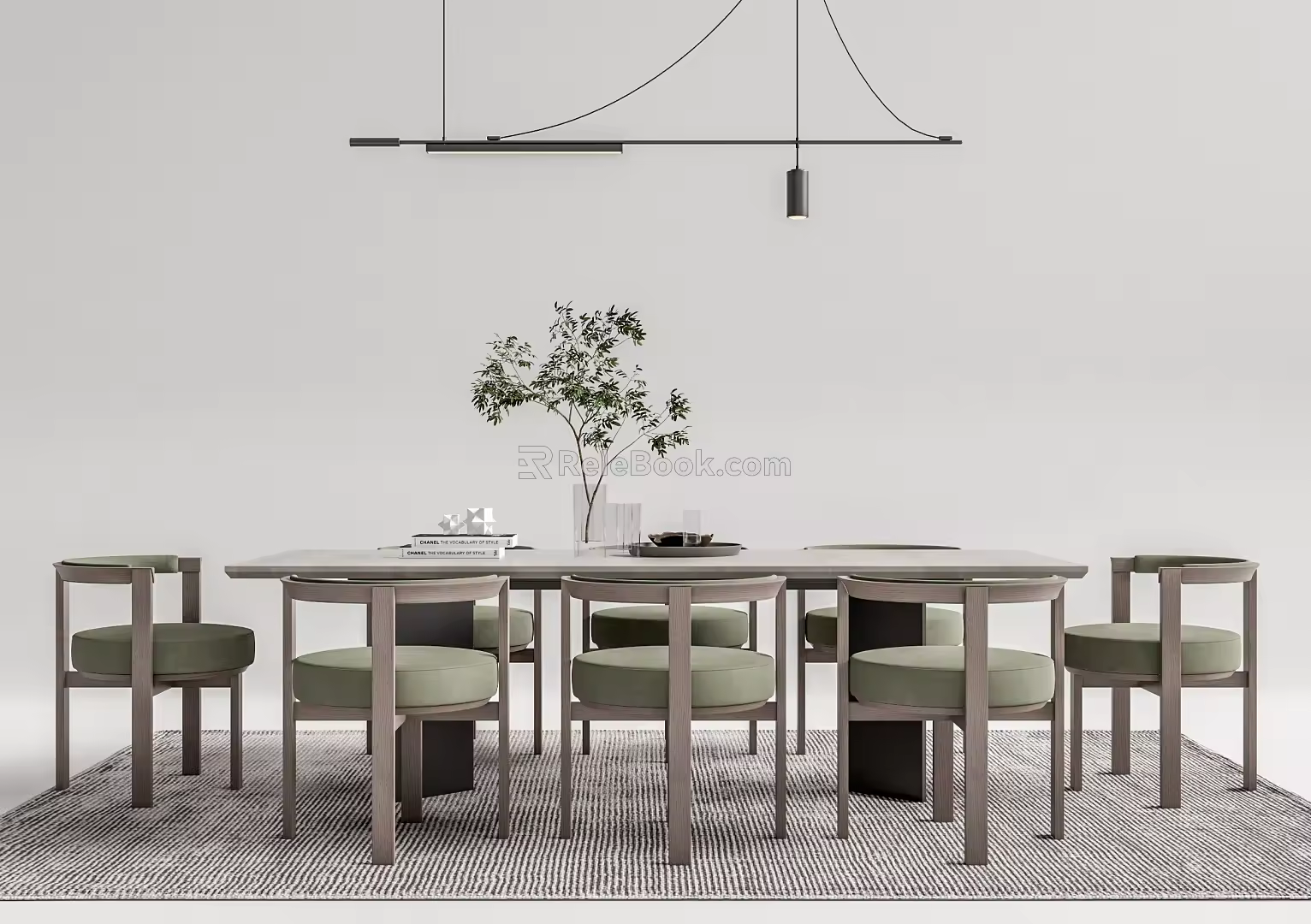 Modern Dining Table Chair Combination Dining Table Chair 3d model