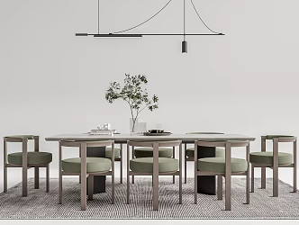 Modern Dining Table Chair Combination Dining Table Chair 3d model