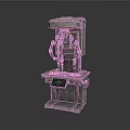 Industrial Mechanical Machine With Control Panel And Mechanical Arm On Metal Base